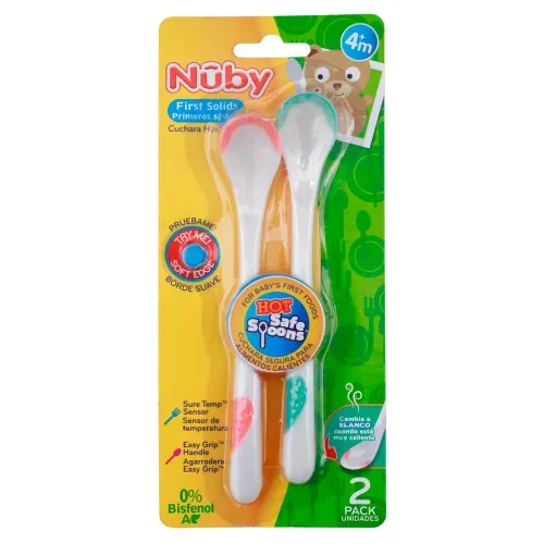 Platos, Vasos y Cubiertos Para Niños Nuby Cuchara Nuby Sensor Temperatura