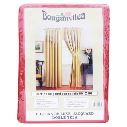 Cortina Jacquard Doble Para Sala Medidas 60X90