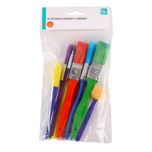 Set Pen + Gear pinceles gruesos - 15 Uds