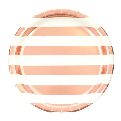 Plato Carnival Rosegold Metálico 9 Pulgadas