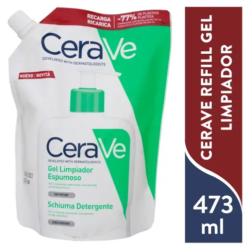 Gel Limpiador  CeraVe Espumoso Refill - 473 ml-Precio indicado por tx piel