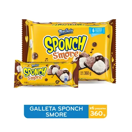 Galleta Marinela Sponch Smore 6 pack - 360 g