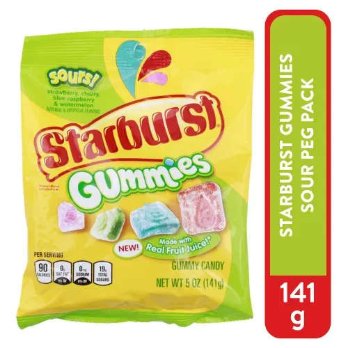 Gomitas Starburst sour peg pack - 141 g