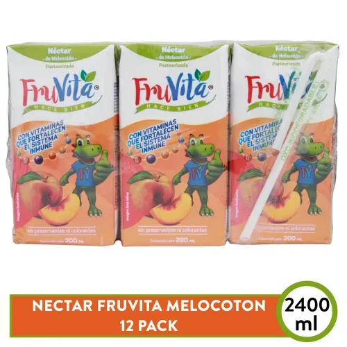 Nectar Fruvita Melocoton 12 Pack 200 ml