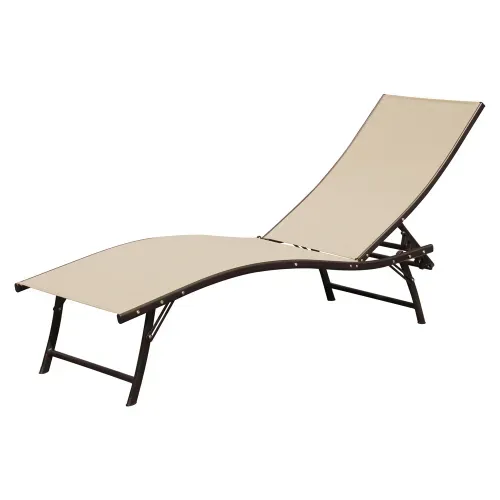 Silla Playera Mainstays textilene color beige
