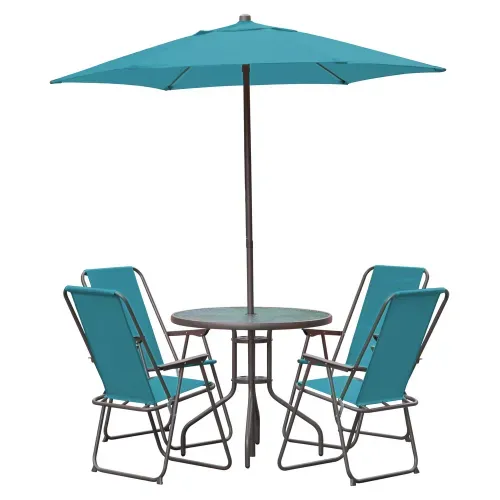 Ms Set Comedor 6 Piezas Color Aqua