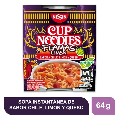 Sopa Nissin Instantánea Flama Limón - 64 g