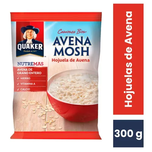Avena Mosh Quaker Hojuelas de avena - 300 g