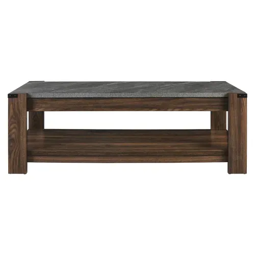 Mesa Mainstays de centro top con diseño tipo concreto - 48x24x16 cm