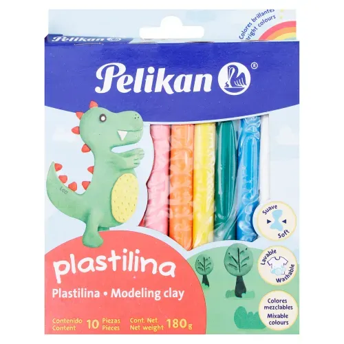 Plastilina Pelikan de colores  - 10 Uds