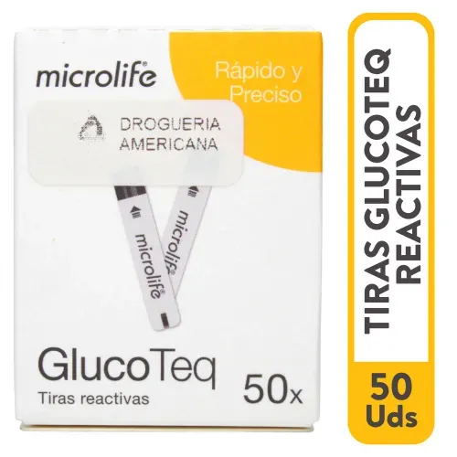 Caja De 50 Tiras Glucoteq Unidad