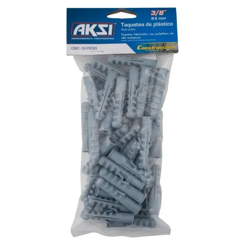 Taquetes De Plastico 3 8 Bolsa 50 Pzs