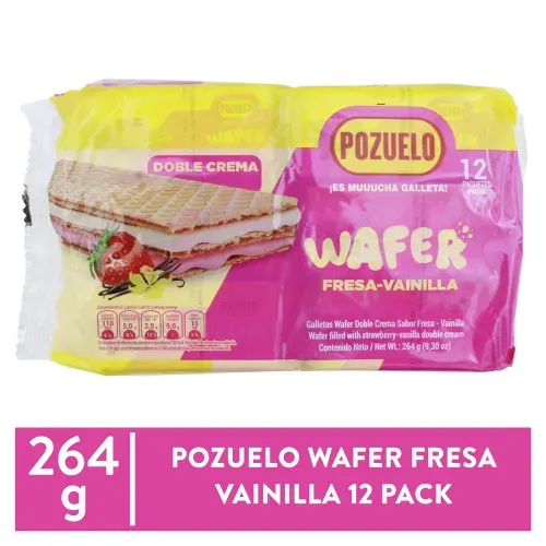 Gta. Pozuelo Wafer Fresa Vainilla 264 g