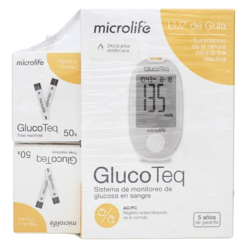 Kit Gluco Teq 100 Tiras Reactivas Gratis