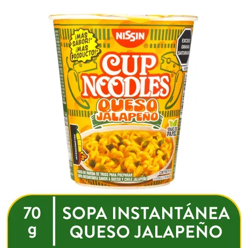 Sopa Nissin Queso Chile Jalapeno 70g
