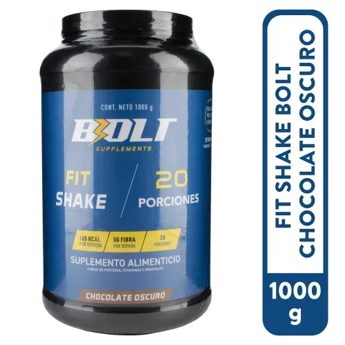 Suplemento Alimenticio Sabor a Chocolate Oscuro Bolt Fit Shake - 1000 g