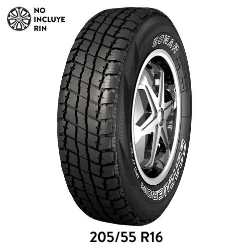 Llanta para auto Sonar, medidas: 205/55 Rin 16