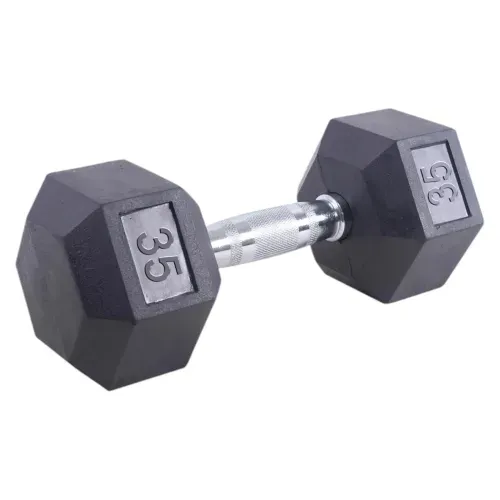 Mancuerna Athletic Works de hule - 35 lb