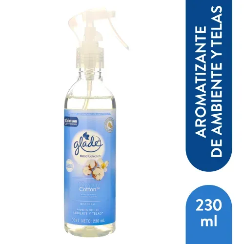 Aromatizante Glade de ambientes y telas Cozzy Cotton - 230 ml