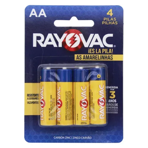 Batería Rayovac Zinc Carbon AA 7Lpb - 4 Unidades