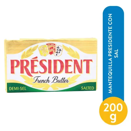 Mantequilla President con sal - 200 g