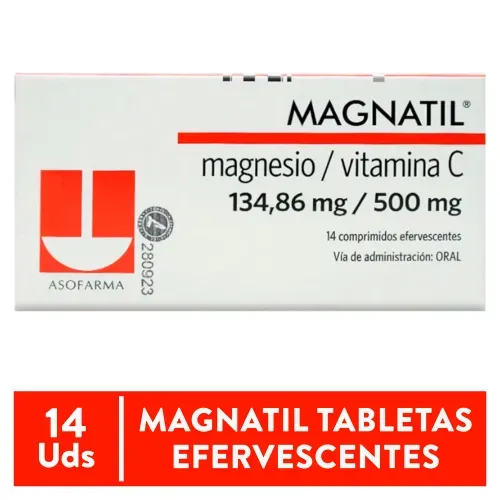 Multivitamínicos, Suplementos & Sistema Óseo Asofarma Magnatil c x 14 Tabletas Efervescentes