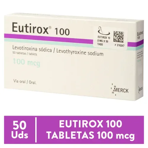 Eutirox 100 Mcg Tabletas Una Caja