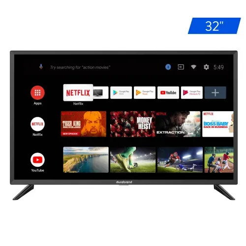 Pantalla Smart TV Durabrand, Android Led De 32 pulgadas, Modelo: DURA32MDA
