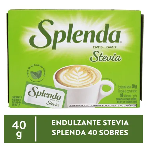 Endulzante Stevia Splenda 40 sobres -40 g