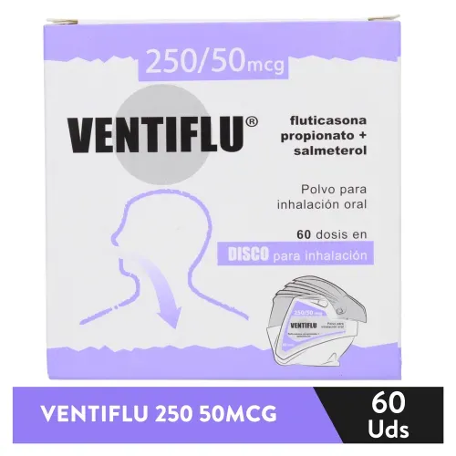 Ventiflu 250 50mcg-Precio indicado por terapia respiratoria