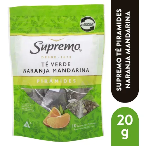 Supremo Piramides Verde Mandarina 20g