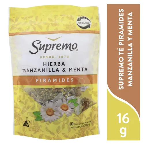 Supremo Piramides Manzanilla Menta 20g