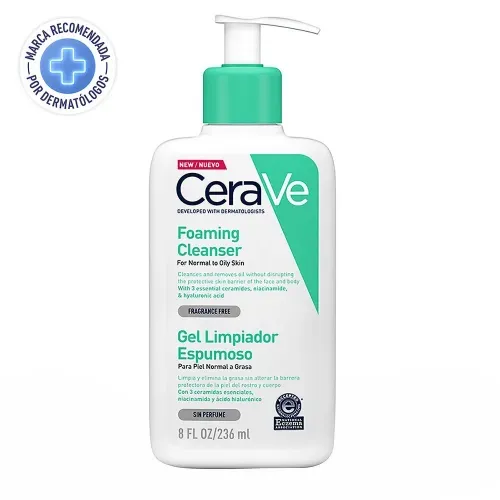 GEL LIMPIADOR ESPUMOSO CERAVE 236 ML