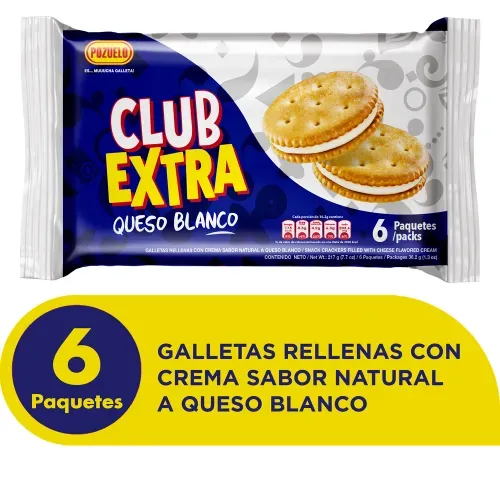 Galleta Pozuelo Club Extra Queso Blanco - 217 g