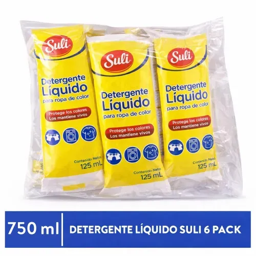 Detergente Líquido Suli Populino 6 Pack - 750 ml