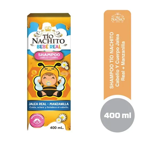 Shampoo para bebé Tío Nachito Jalea Real + Manzanilla- 400 ml