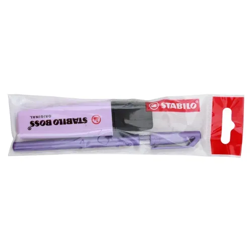 Resaltador Stabilo boss color pastel más lapicero - 2 Pzas