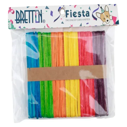Paletas Bretton de colores - 50 Uds