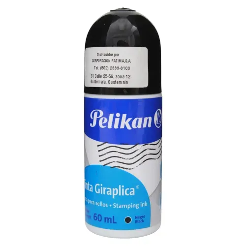 Tinta Roll On 60 Ml Negra Pelikan
