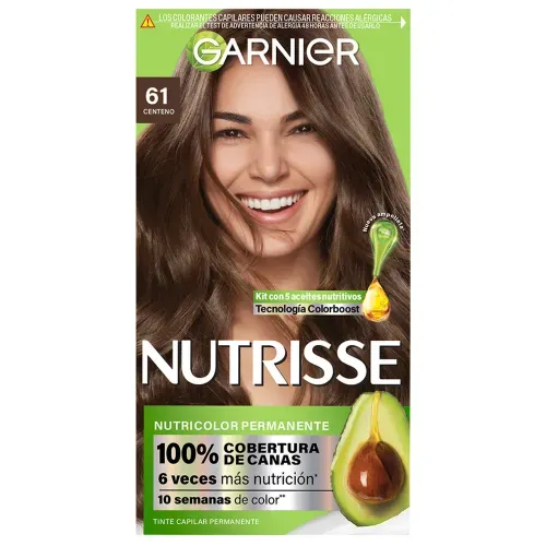Tinte para Cabello Garnier Nutrisse Tono 61 Centeno - 97ml