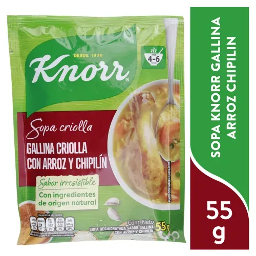 Sopa Knorr Gallina Arroz Chipilin en Sobre - 55 g