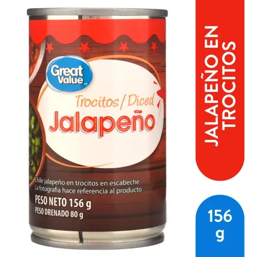 Jalapeño Great Value Trocitos En Escabeche - 156 g