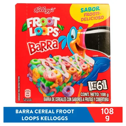 Barra Cereal Frootloops Kellogg 108g