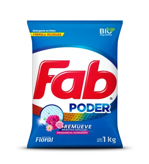Detergente Fab en Polvo Paraiso Floral - 1000g