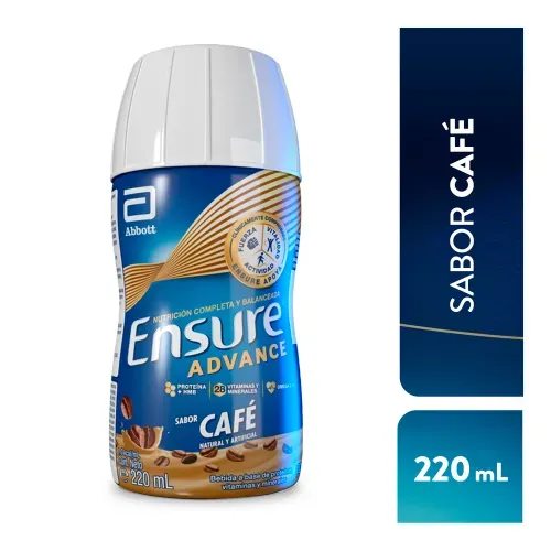 Complemento Ensure Advance® Sabor Café, bebida lista para tomar con proteína, energía y vitaminas - 220 ml