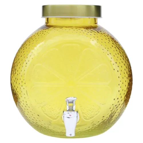 Dispensador De Vidrio Forma Naranja 5lts