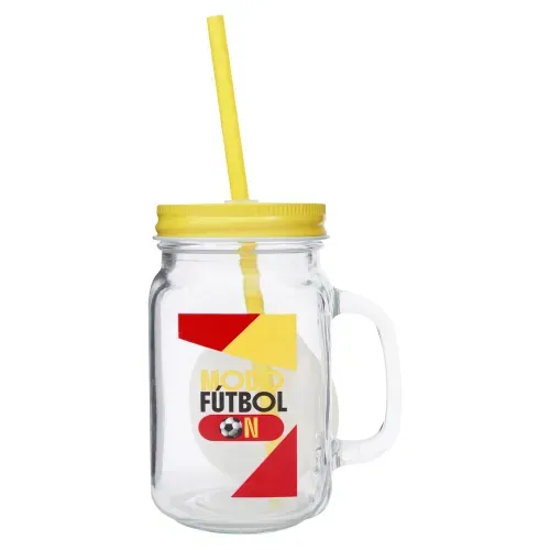 Mason Jar Con Pajilla
