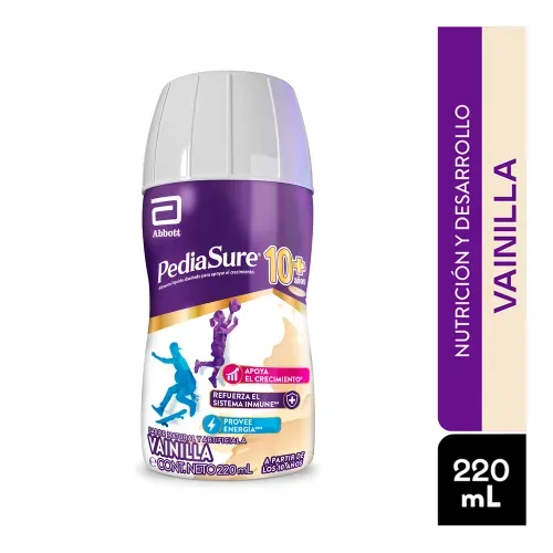 Complemento Nutricional Pediasure 10+ Vainilla, bebida que apoya al último estirón y la nutrición del adolescente - 220 ml