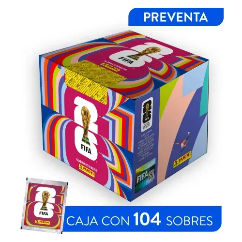 Caja Panini Mundial 2026 con 104 Sobres (Preventa - Entregas a partir del 5 de mayo 2026)