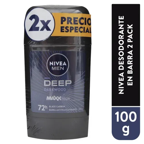 2pk Deo Nivea Barra Deep Men 100gr